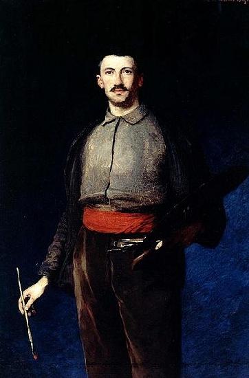 Ludwik de Laveaux Self-portrait with a palette oil painting image